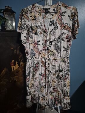 Robert Louis Floral Paisley Split Neck Boho Dress